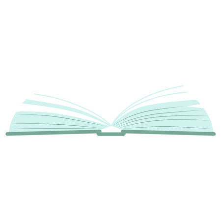 A blue open book on a white background. simple vector illustration.のイラスト素材