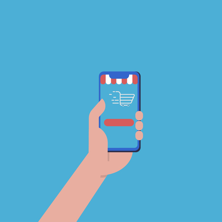 Online banking. Transfer money. User experience for web and applications with modern woman using technology devices and gadgetsのイラスト素材