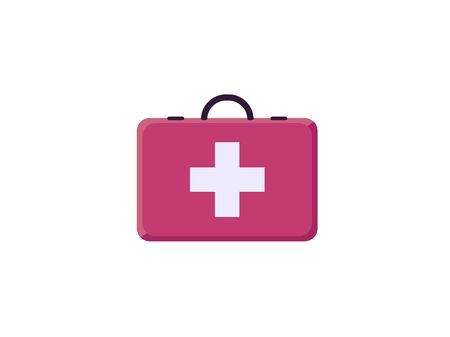 Concept of health insurance and life insurance. Protection of health and life of people with document of insurance. Healthcare and medical service. Vector illustration in flat cartoon designのイラスト素材