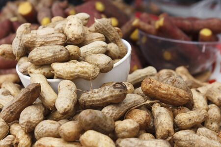 Boiled peanuts with salt at Thailand market
