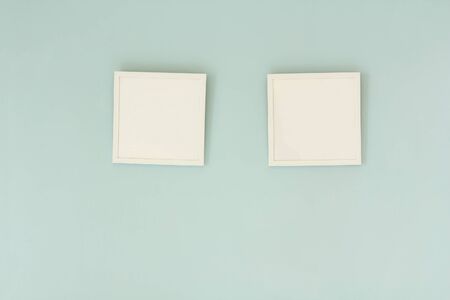 Empty picture frames on the wallの写真素材