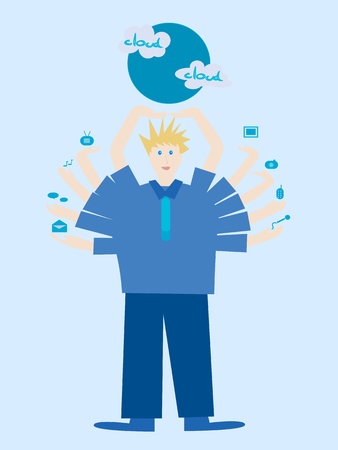 cloud computing conceptのイラスト素材