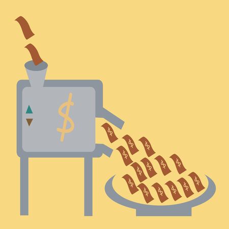 illustration of money machineのイラスト素材