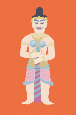 illustration of Thai women giantのイラスト素材