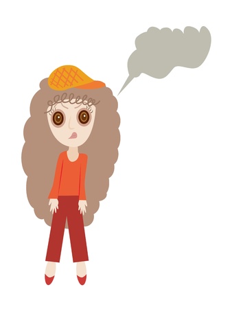 Illustration of angry woman with word balloonのイラスト素材