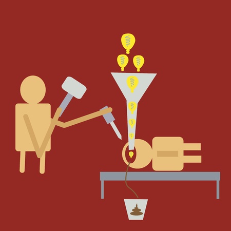 Vector and illustration of change human brainのイラスト素材