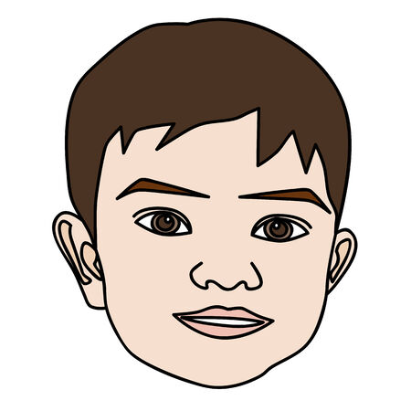 Vector and illustration of children faceのイラスト素材