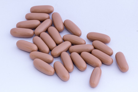 Pills on white backgroundの写真素材