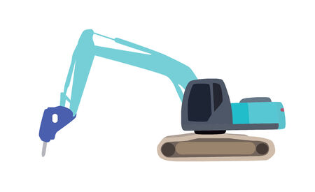 Vector illustration machine for drilling holes isolated on white backgroundのイラスト素材