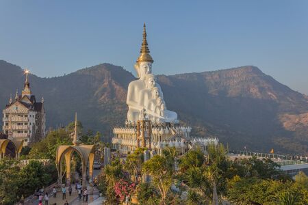 PHETCHABUN ,THAILAND - JANUARY 4 : Phasornkaew Temple with Colorful mosaic, ceramic abstract wall, place for meditation that practices The Four Foundations of Mindfulness on January 4, 2015 in Phetchabun, Thailand.のeditorial素材