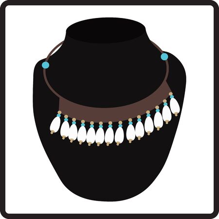 Vector illustration of female necklaceのイラスト素材