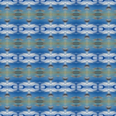 Abstract kaleidoscopic texture or background pattern design made from sky