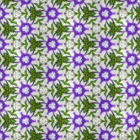 Beautiful abstract surreality pattern kaleidoscope geometric style ornament texture background made from fractal flower for use at graphic designの写真素材