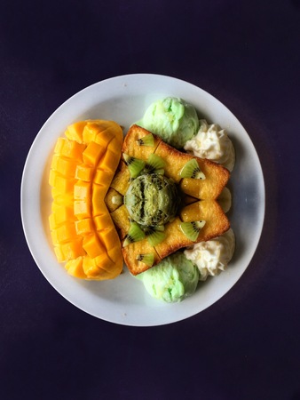 Fruit ice-creamの写真素材