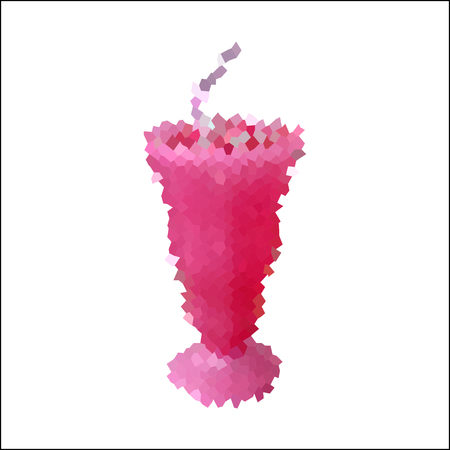 Vector illustration low poly fresh ice sweet drinkのイラスト素材