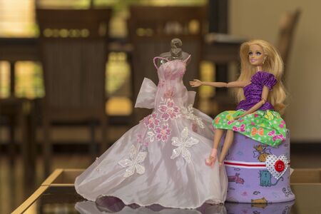 Krabi, Thailand - October 5, 2017: Barbie doll in house.のeditorial素材