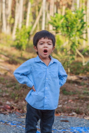 Portrait of Asian little boy outdoor