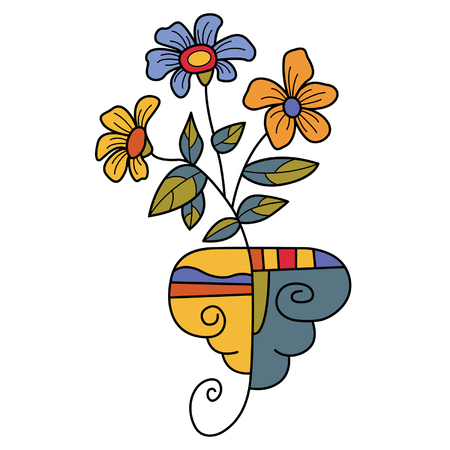 decorative floral element のイラスト素材