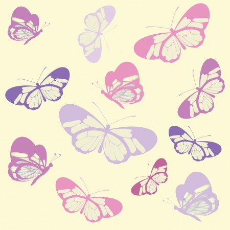 Seamless pattern with butterfly with transparent wings illustration のイラスト素材