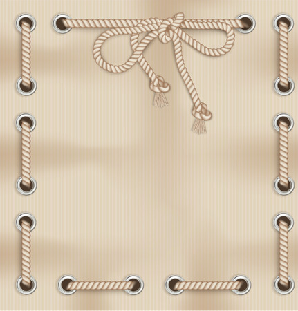 Frame made from rope. Vector illustration のイラスト素材