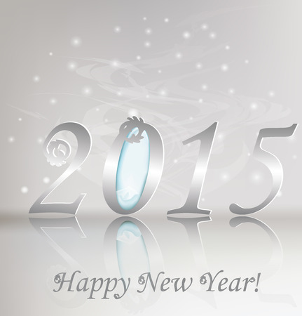 New 2015 year greeting card illustrationのイラスト素材