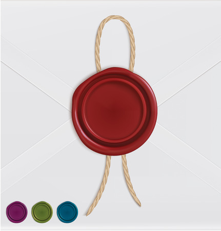 Set of wax seals. Vector illustrationのイラスト素材