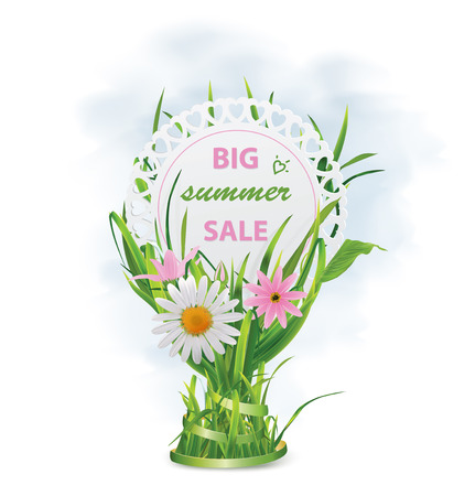 Summer sale card. Vector illustrationのイラスト素材