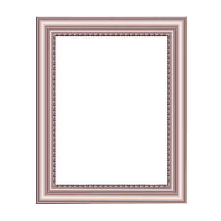 Decorative rectangular frame of silvery colorのイラスト素材