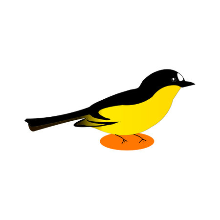 very beatiful mobile common titmouseのイラスト素材