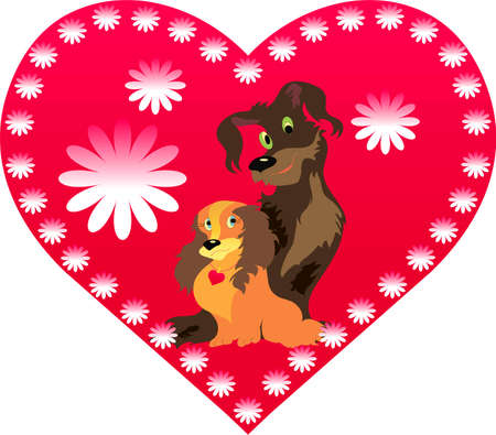 couple in love on valentine's day holiday cardのイラスト素材