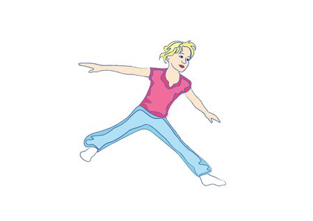 A flying childの写真素材