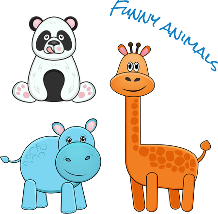 Funny animals collection.のイラスト素材