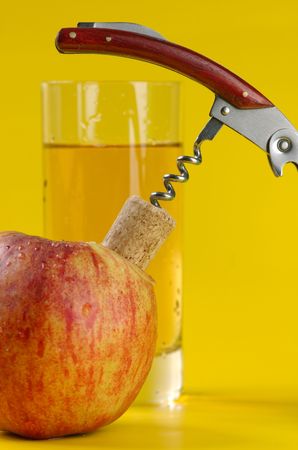 Apple juice and appleの写真素材