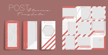 Set of Templates Layout. Design backgrounds for social media banner.のイラスト素材