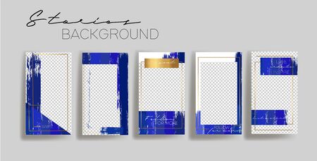 Set of Templates Layout. Design background for social media banner.のイラスト素材