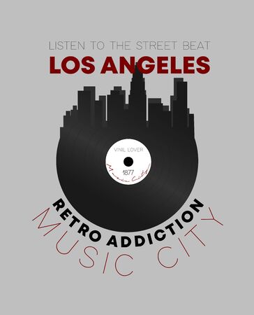 Los Angeles slogan vinyl illustration.のイラスト素材