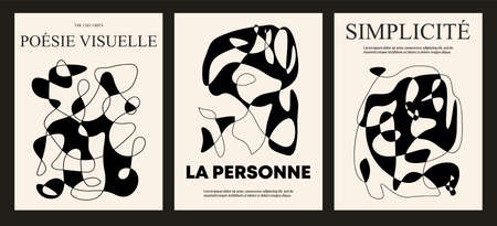 Wall art, vector set. Boho art drawing. Abstract Art design for print, cover, wallpaper, Minimal wall art.のイラスト素材