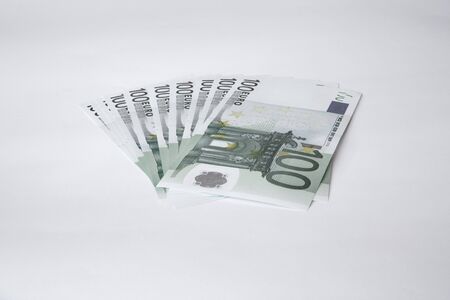 hundred thousand euros in a female hand