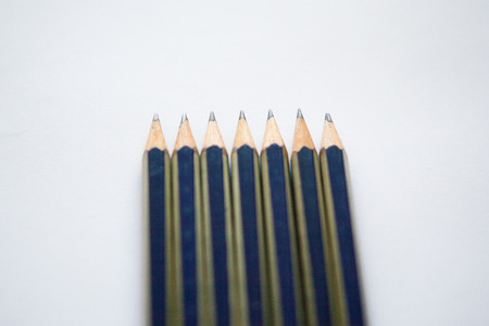 black pencil on a white backgroundの写真素材