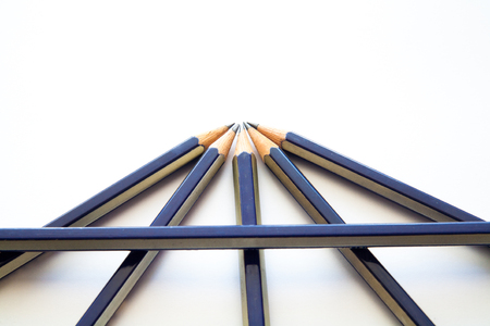 black pencil on a white backgroundの写真素材