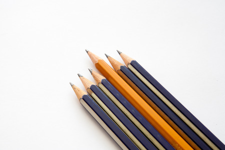 black pencil on a white backgroundの写真素材