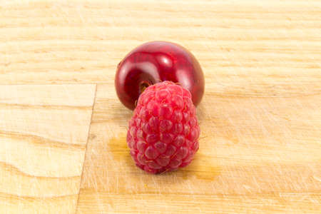 delicious and juicy berry raspberry and cherry