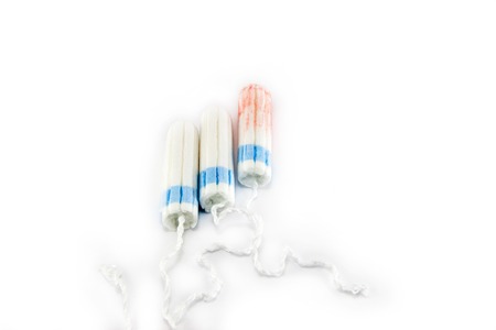 Woman hygiene protection isolated on the whiteの写真素材
