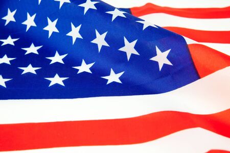 American dollars and flag. Stock images. Top image