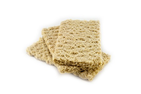 slices of bread on white background. stock image.