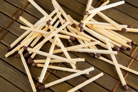 interesting matches on the table. top image.の写真素材