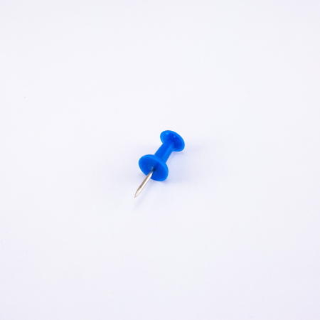 collection of various pushpins on white background. each one is shot separatelyの写真素材