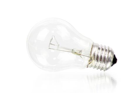 Light bulb isolated on whiteの写真素材