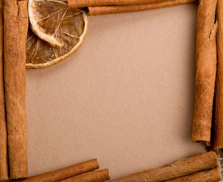 closeup old paper for recipes and spicesの写真素材