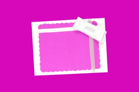 Greeting card isolated on the purple backgroundの写真素材